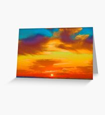 Tie Dye Sky Greeting Card