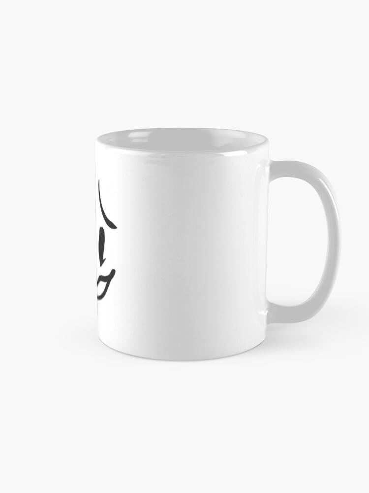 Smug Mischief Face Line Drawing - Face Line Drawing - Mug