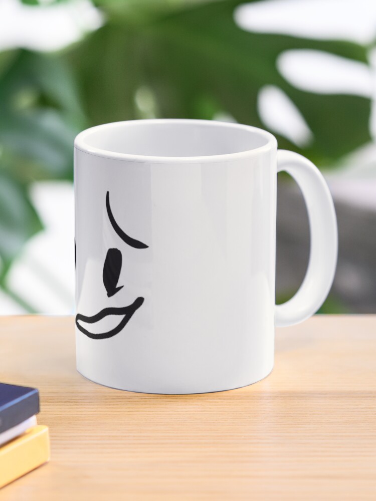 Smug Mischief Face Line Drawing - Face Line Drawing - Mug