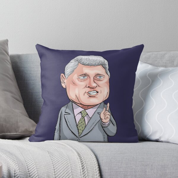 President Bill Clinton Throw Pillow