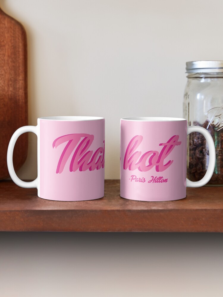 Paris Hilton Mug, Mug With Pink Color Inside, Thats Hot, 