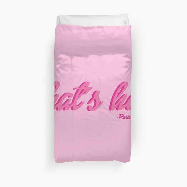 "That's Hot" Paris Hilton Text Print Duvet Cover
