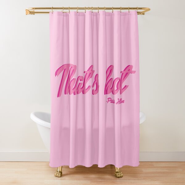  Gibelle Pink Striped Shower Curtain, Hot Pink Neon
