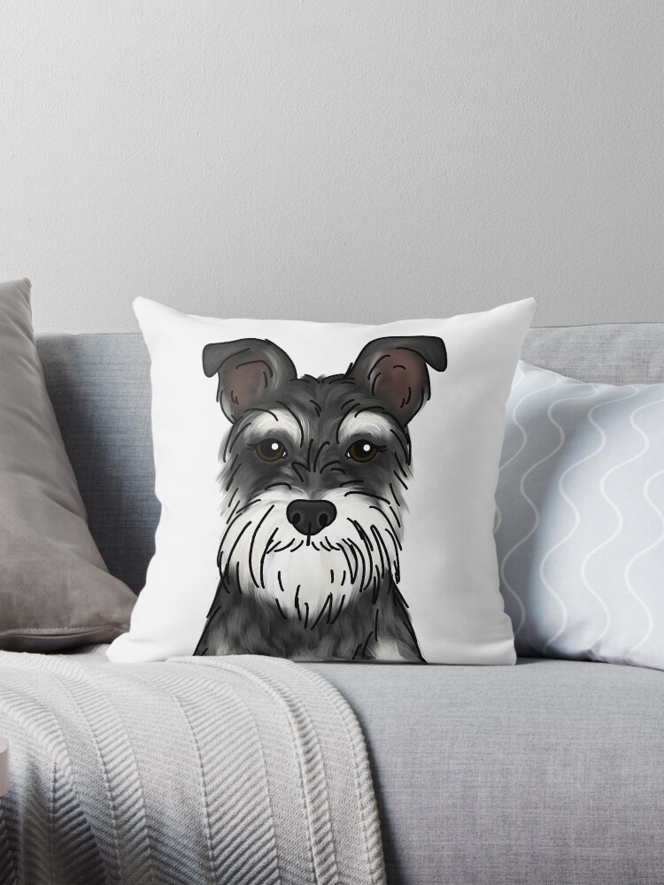 Schnauzer fashion pillow