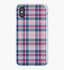 Blue Red Pink Plaid iPhone Case