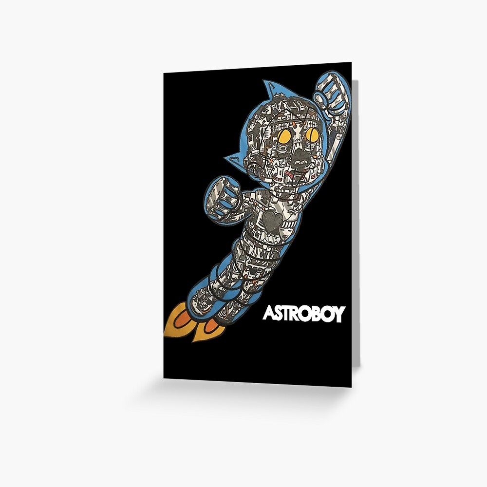 Vintage Astroboy Anime Robot Show Astro Boy Space Art Childhood Cartoon Manga Greeting Card By Jackyboi Redbubble