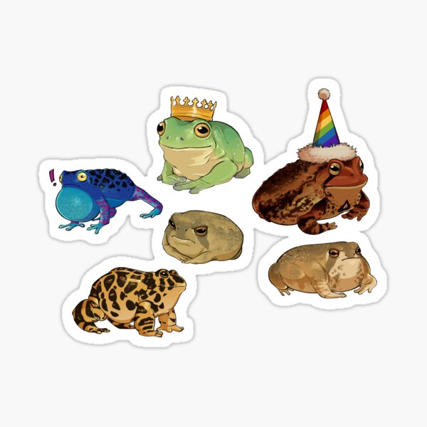 Frog sticker pack Sticker