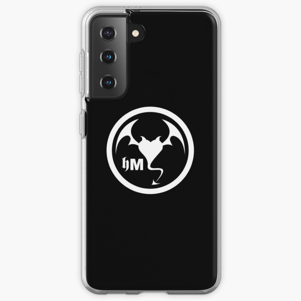 Hollywood Monsters Circle Bat Logo - WHITE PRINT Samsung Galaxy Phone Case