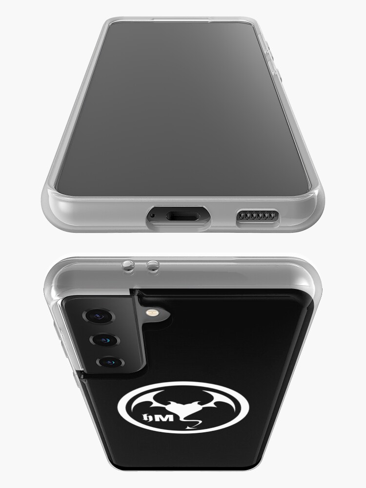 Thumbnail 3 of 4, Samsung Galaxy Phone Case, Hollywood Monsters Circle Bat Logo - WHITE PRINT designed and sold by bzyrq.