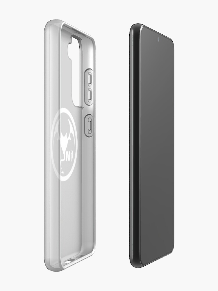 Thumbnail 2 of 4, Samsung Galaxy Phone Case, Hollywood Monsters Circle Bat Logo - WHITE PRINT designed and sold by bzyrq.