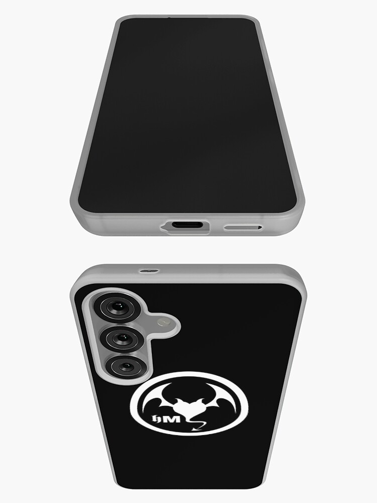 Thumbnail 3 of 4, Samsung Galaxy Phone Case, Hollywood Monsters Circle Bat Logo - WHITE PRINT designed and sold by bzyrq.