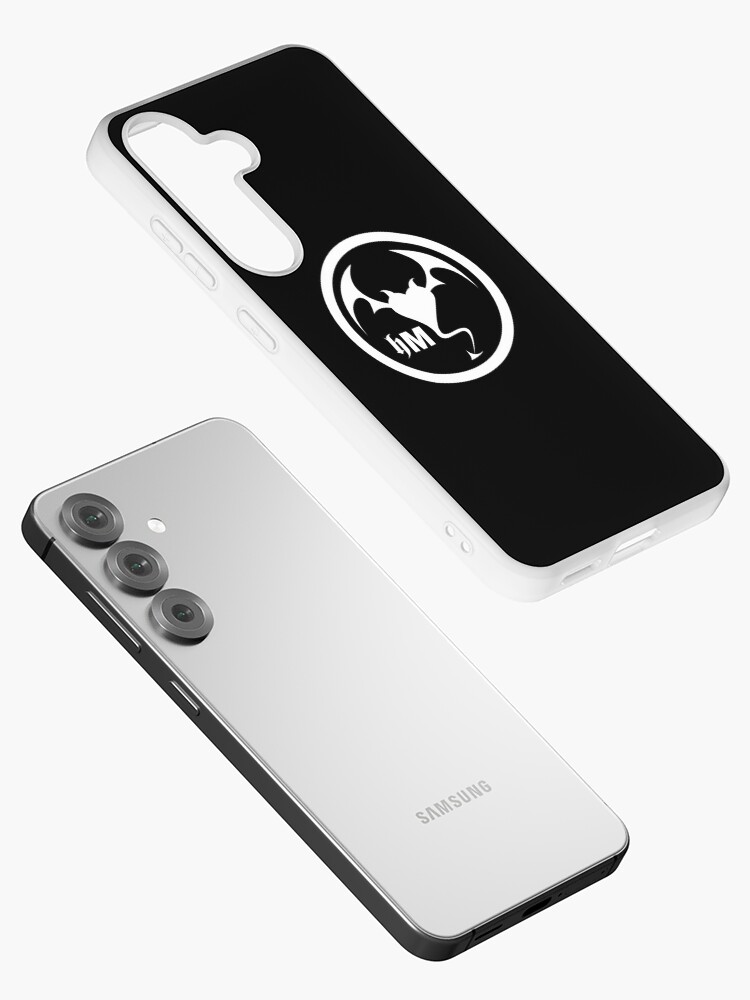 Thumbnail 2 of 4, Samsung Galaxy Phone Case, Hollywood Monsters Circle Bat Logo - WHITE PRINT designed and sold by bzyrq.