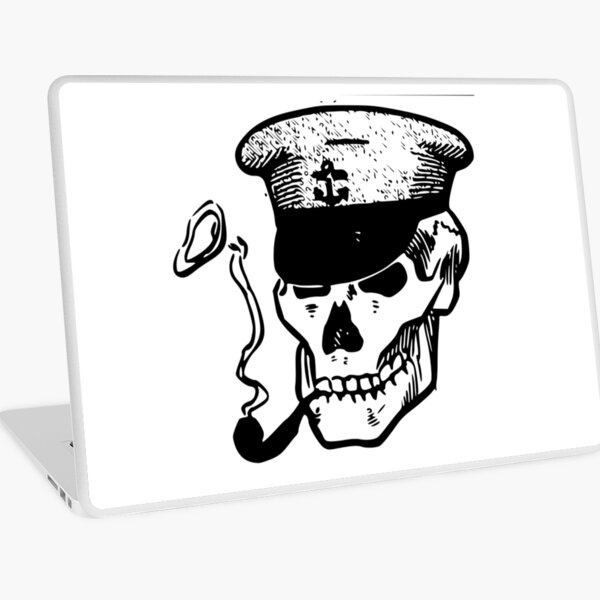 classic captain skeleton skull Laptop Skin
