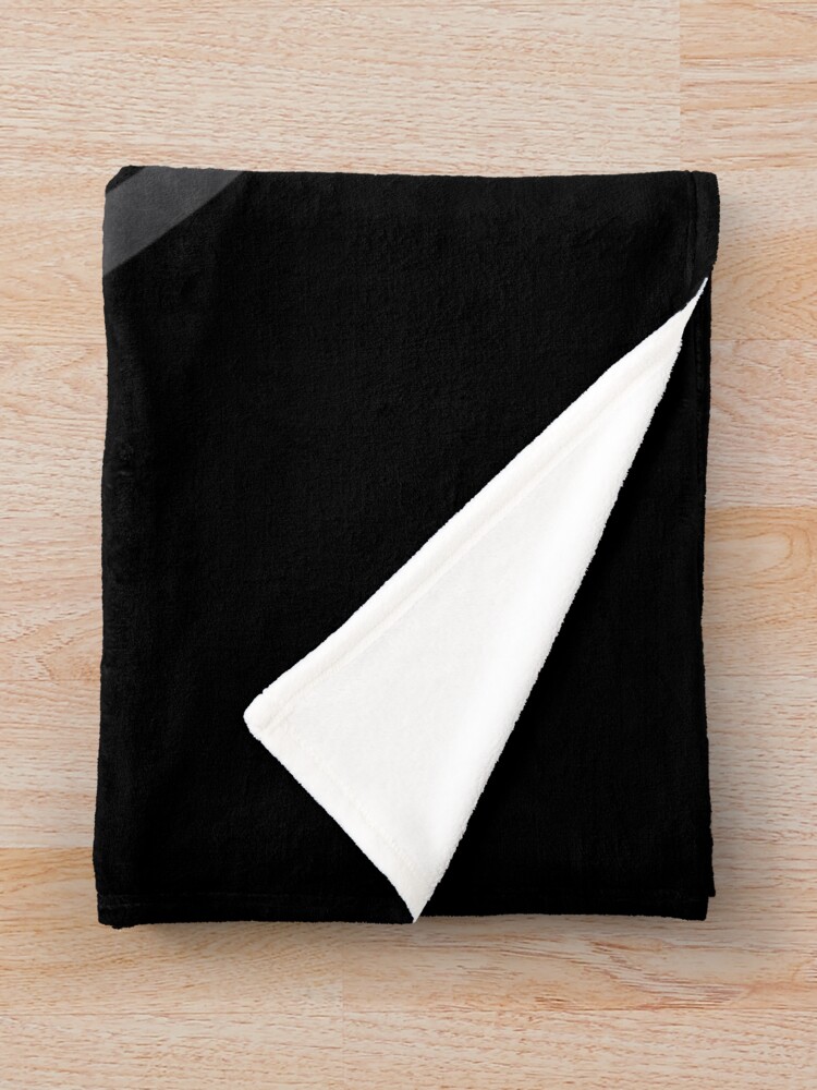 Thumbnail 3 of 6, Throw Blanket, Hollywood Monsters Circle Bat Logo - DARK GREY designed and sold by bzyrq.