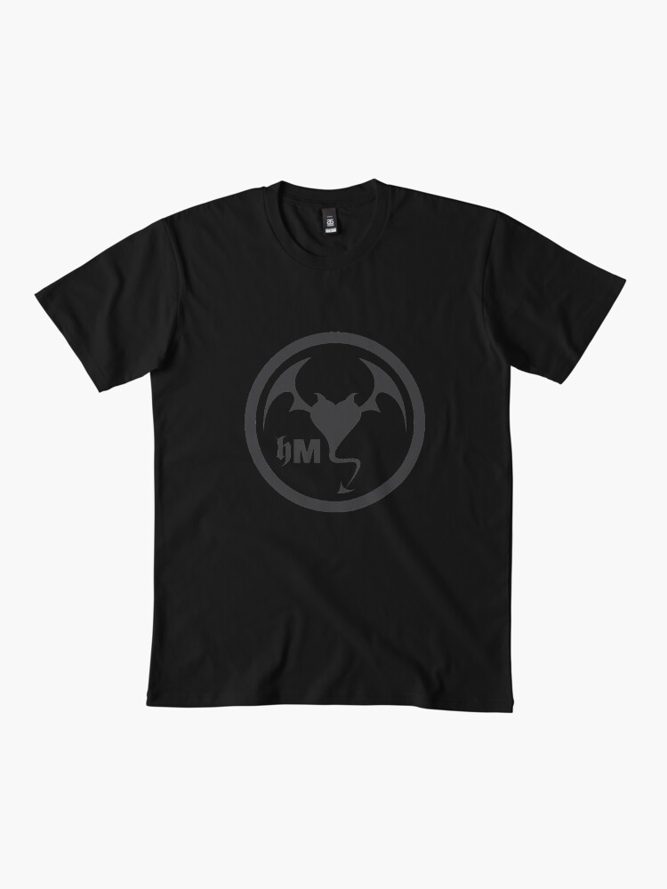 Thumbnail 2 of 4, Premium T-Shirt, Hollywood Monsters Circle Bat Logo - DARK GREY designed and sold by bzyrq.