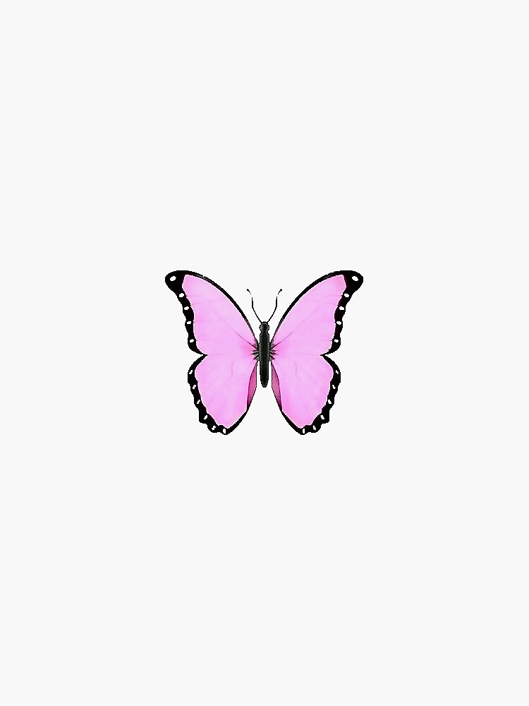 "Pink Butterfly Emoji" Sticker for Sale by trapqueenautumn Redbubble