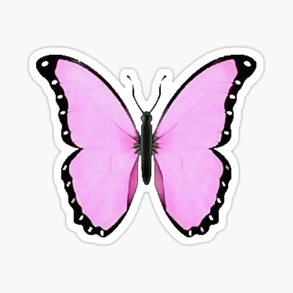 "Pink Butterfly Emoji" Sticker for Sale by trapqueenautumn Redbubble
