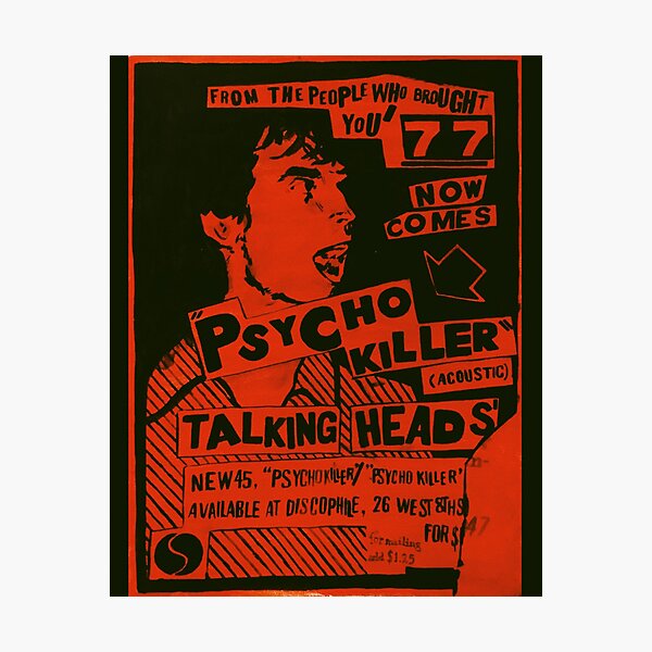 Item preview, Psycho Killer - Talking Heads designed and sold by lupecifista.
