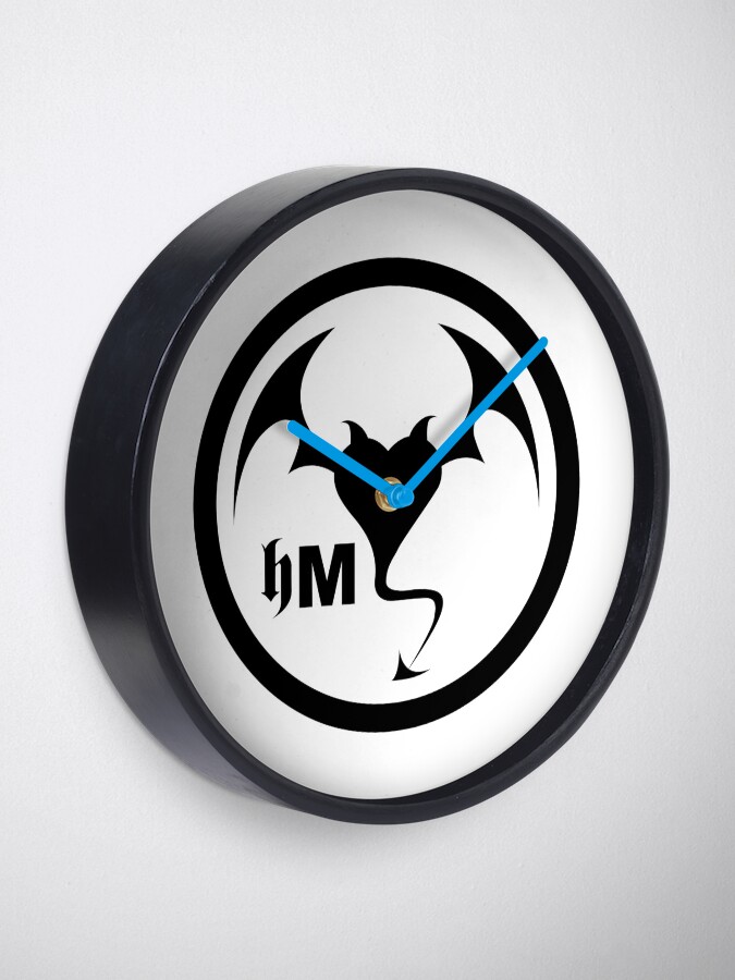 Alternate view of Hollywood Monsters Circle Bat Logo - BLACK PRINT Clock