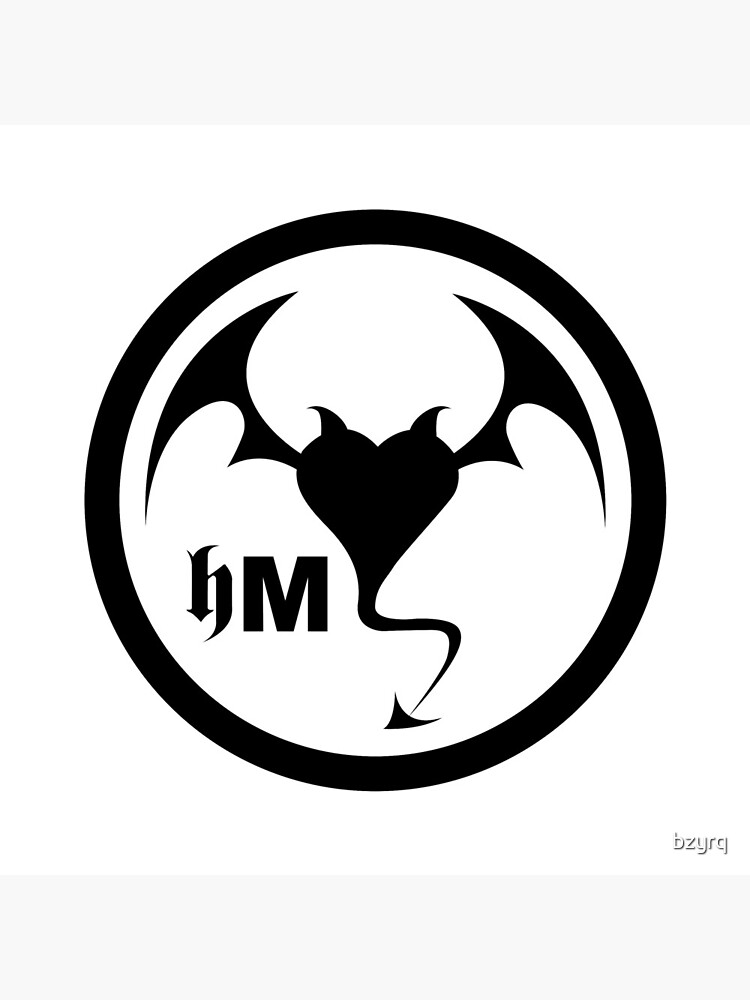 Hollywood Monsters Circle Bat Logo - BLACK PRINT by bzyrq