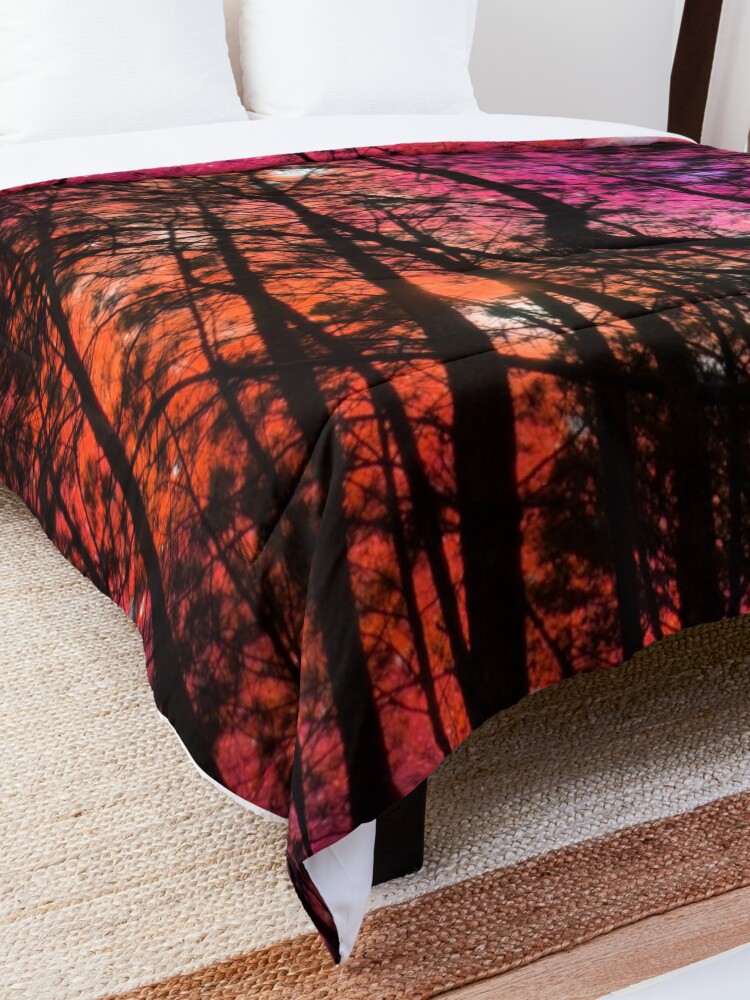 Alternate view of Twisted Forest Hot Pink Orange Comforter