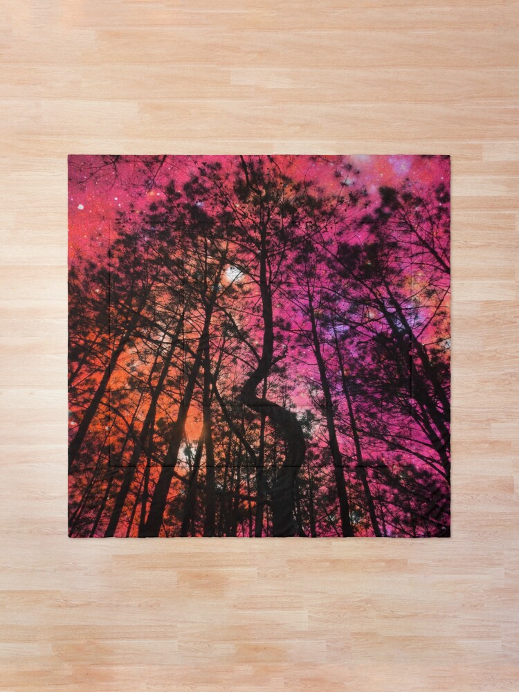 Alternate view of Twisted Forest Hot Pink Orange Comforter