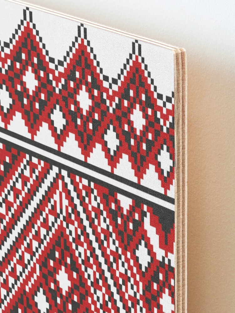 Alternate view of #Ukrainian #Embroidery, #CrossStitch, #Pattern Mounted Print