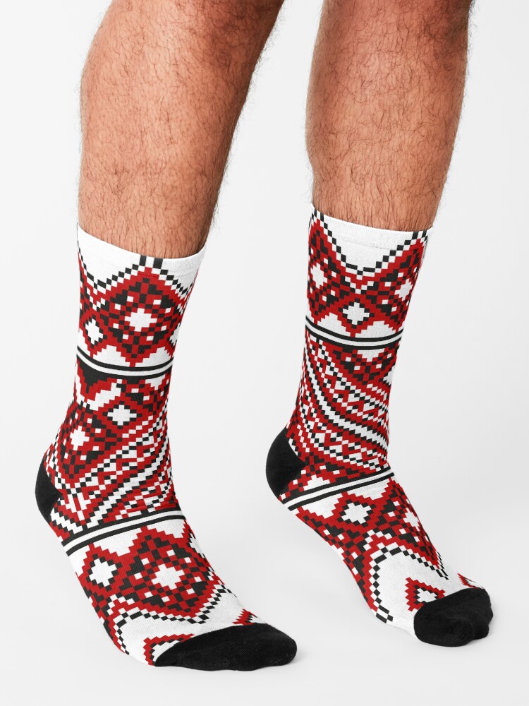 Alternate view of #Ukrainian #Embroidery, #CrossStitch, #Pattern Socks