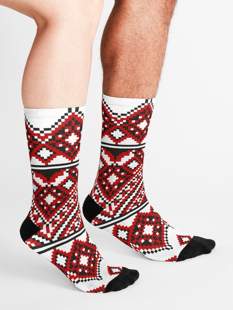 Alternate view of #Ukrainian #Embroidery, #CrossStitch, #Pattern Socks