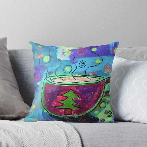 Item preview, Merry Christmas Coffee Cup Mixed Media designed and sold by Tricia Michael.