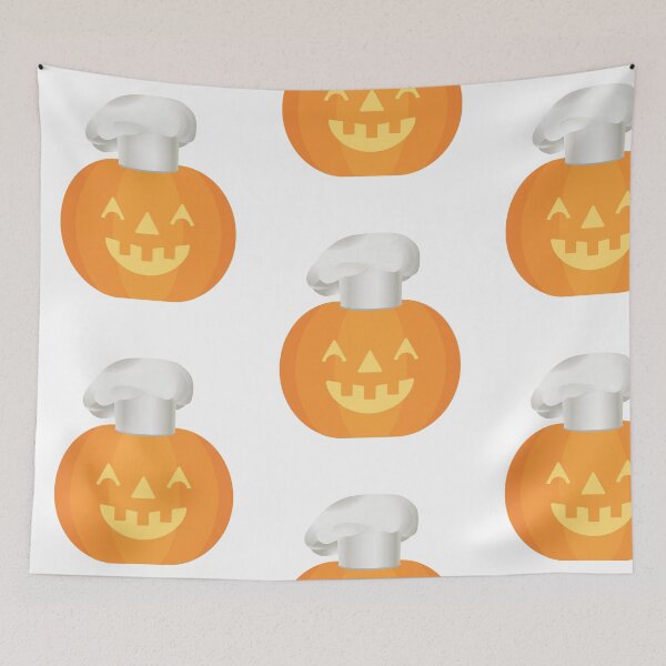 Item preview, Spooky Carved Pumpkin Chef Halloween Hallows Eve Jack O' Lantern designed and sold by treasures83.