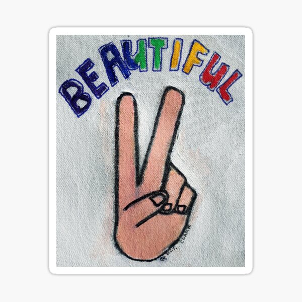 Aperçu de l'œuvre ECT Peace Sign Series: BEAUTIFUL créée et vendue par ECTees2020.