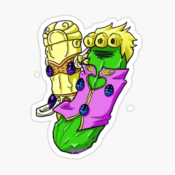 Gold Experience Stickers Redbubble - roblox gold experience requiem