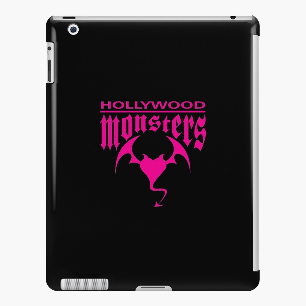 Hollywood Monsters Text Bat Logo - PINK PRINT iPad Case & Skin