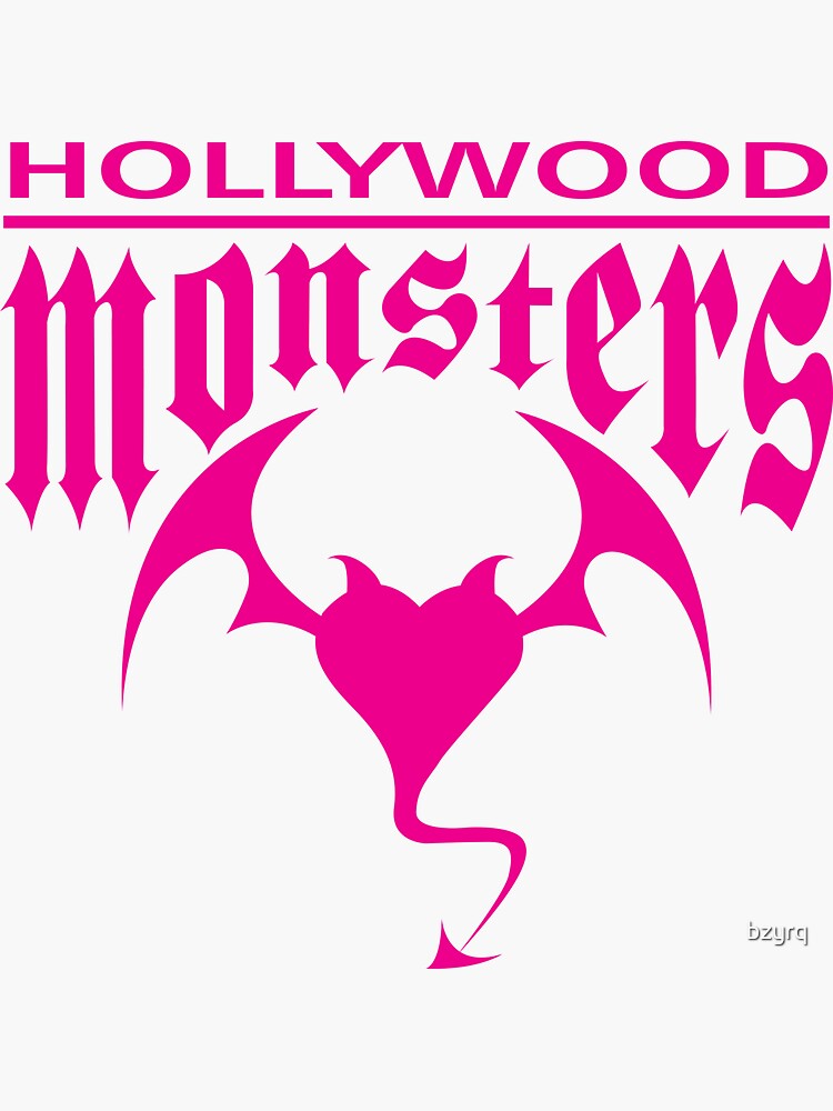 Hollywood Monsters Text Bat Logo - PINK PRINT by bzyrq