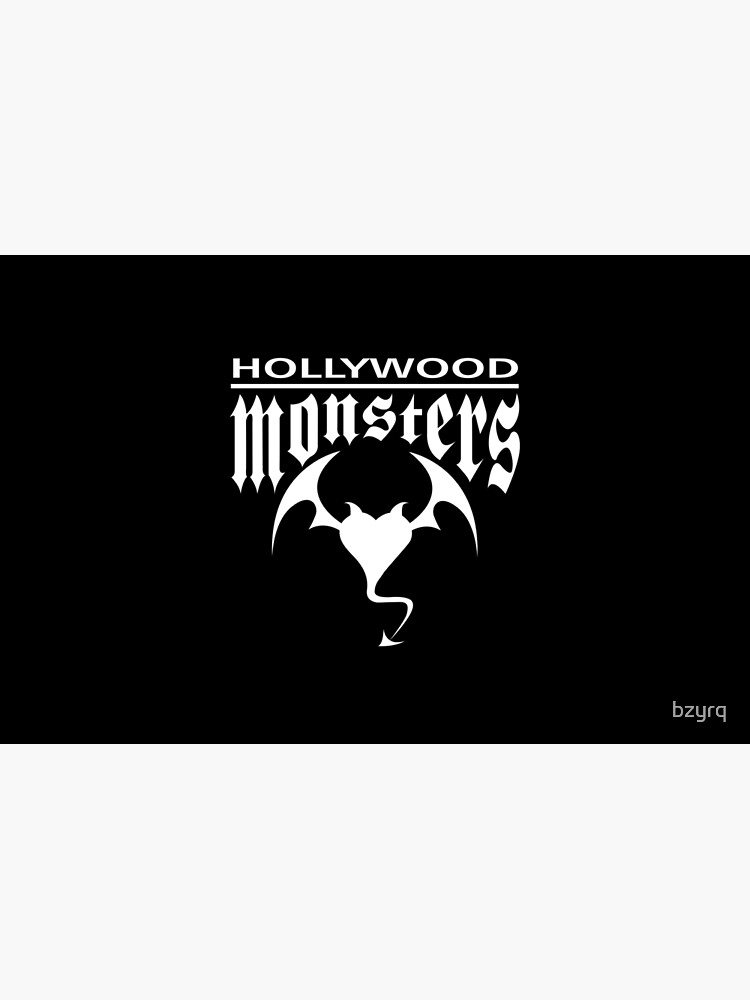 Hollywood Monsters Text Bat Logo - WHITE PRINT by bzyrq
