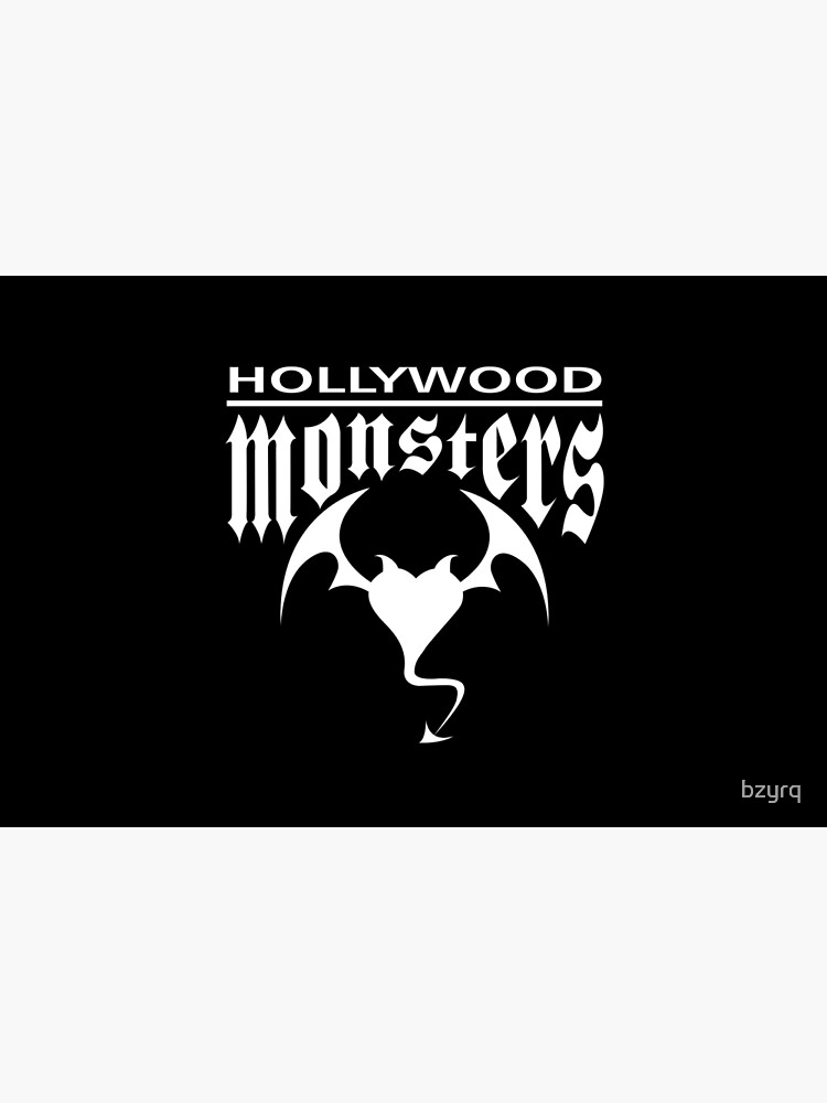 Hollywood Monsters Text Bat Logo - WHITE PRINT by bzyrq