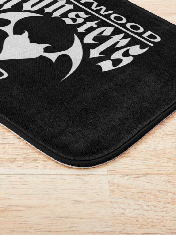 Alternate view of Hollywood Monsters Text Bat Logo - WHITE PRINT Bath Mat
