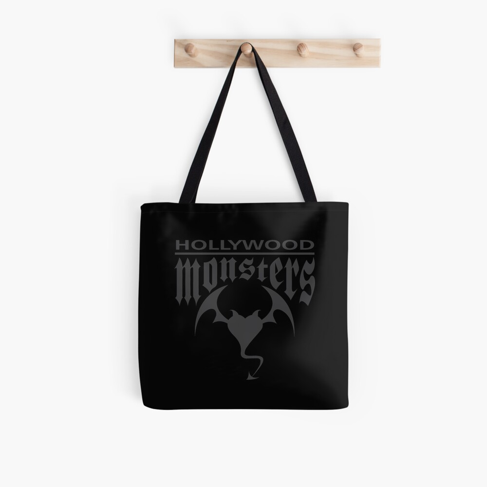 Hollywood Monsters Text Bat Logo - DARK GREY Tote Bag