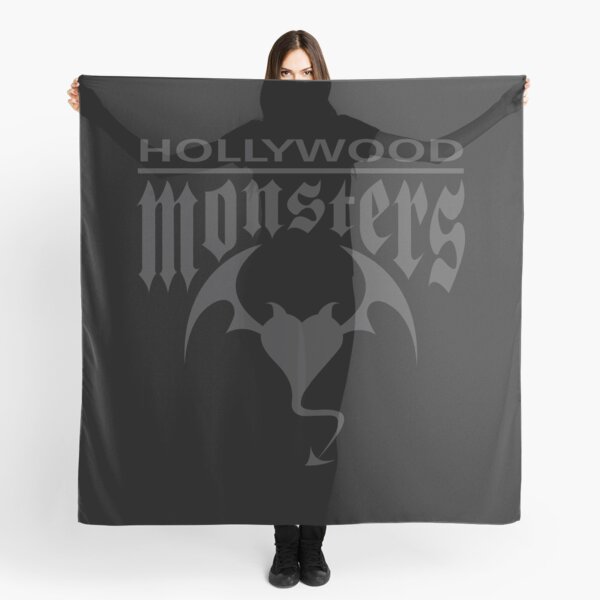 Hollywood Monsters Text Bat Logo - DARK GREY Scarf