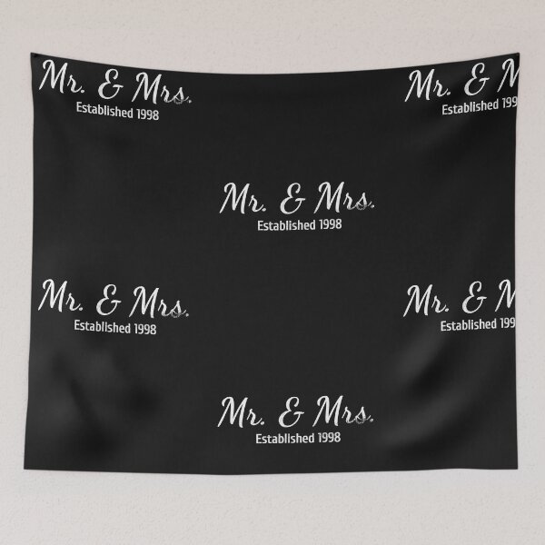 Item preview, Mr & Mrs. Established 1998, 20 Years Anniversary, Anniversary Gifts designed and sold by treasures83.