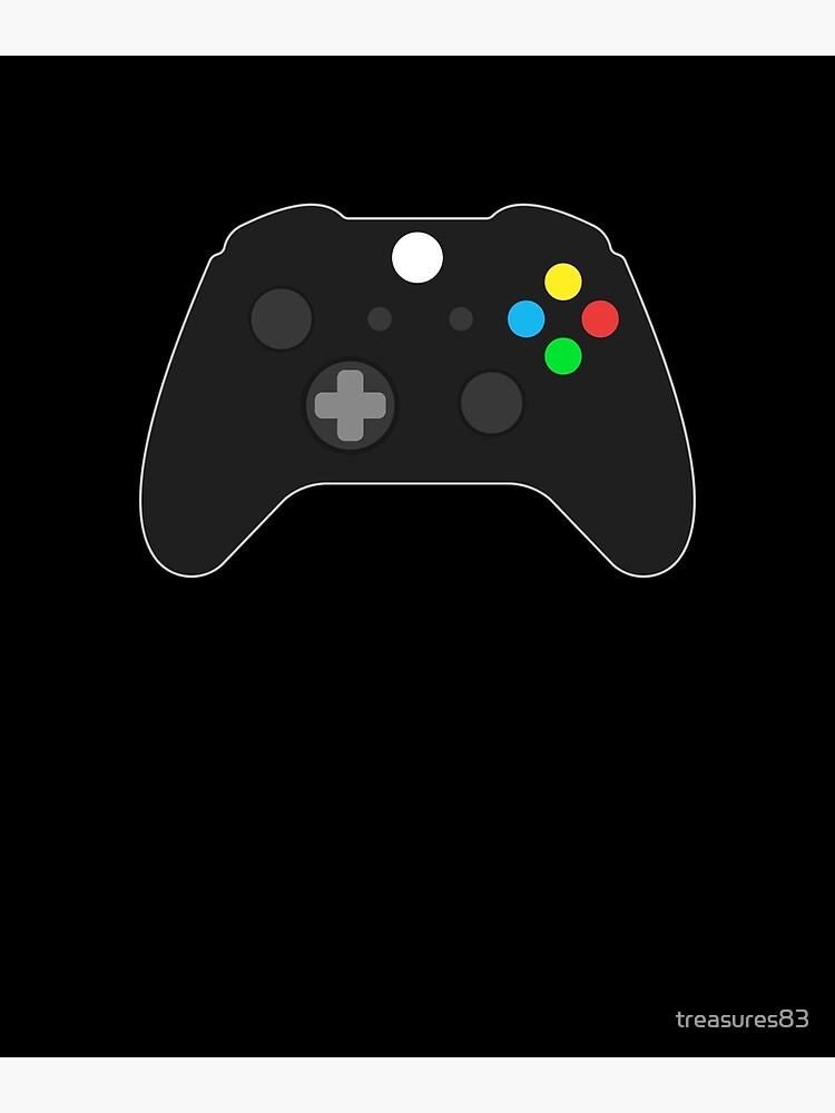 Poster Gaming Technology - Game Pad on a Black and White Background - Poster