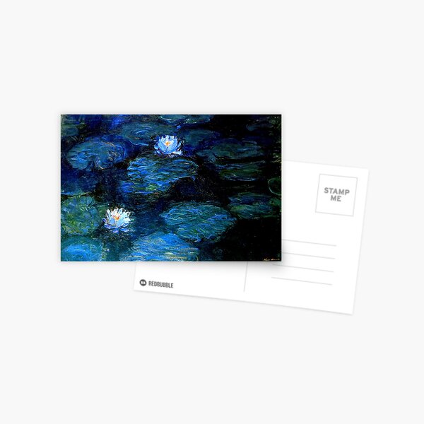 Item preview, Water Lilies Monet deep blue designed and sold by PureVintageLove.
