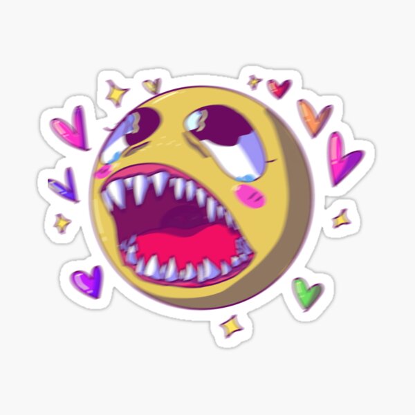 wholesome cursed emoji sticker pack Sticker for Sale by robihn