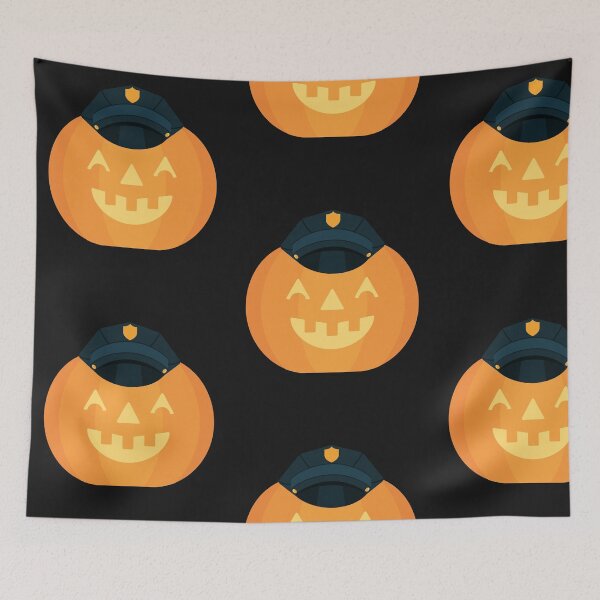 Item preview, Spooky Police Carved Pumpkin, Halloween Carved Pumpkin Police Gifts designed and sold by treasures83.