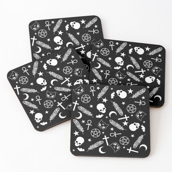Item preview, Spoopy Gothic Witch Pattern Black and White designed and sold by JessicaAmber.