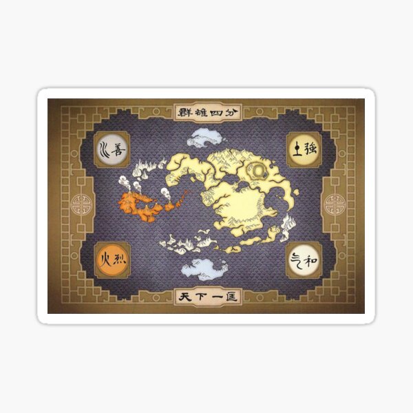 Avatar the Last Airbender Map Sticker