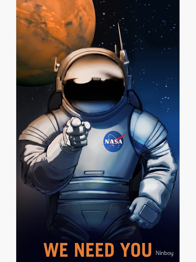 Disover NASA Mars Recruitment Poster - We Need You Canvas