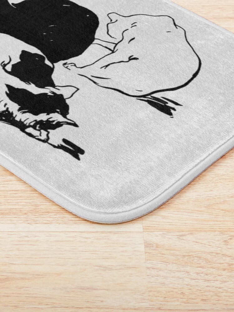 Alternate view of Sleepy Cats Art Nouveau Illustration Bath Mat