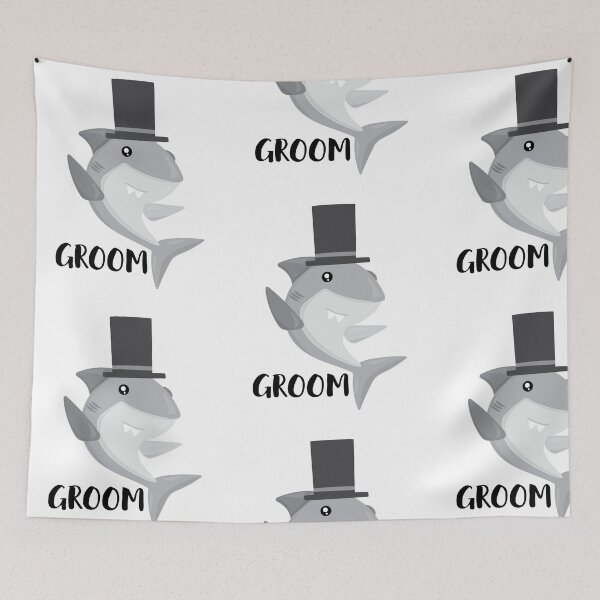 Item preview, Shark Groom, Future Husband, Shark Wedding Couple Lovers designed and sold by treasures83.